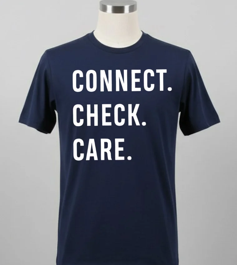 Connect. Check. Care. Letter Shirt - balck-shirt Connect Check Care Letter Shirt Balck Shirt
