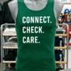 Connect Check Care Letter Shirt Green Shirt