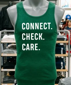 Connect. Check. Care. Letter Shirt