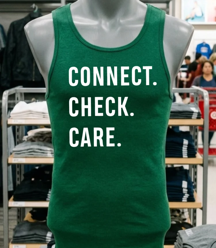 Connect. Check. Care. Letter Shirt - green-shirt Connect Check Care Letter Shirt Green Shirt