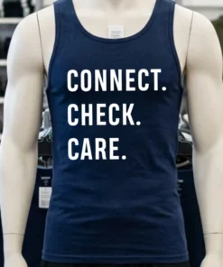Connect. Check. Care. Letter Shirt