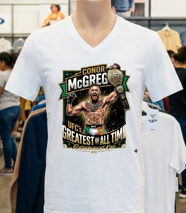 Conor Mcgregor Says He's Ufc's Greatest Featherweight Of All Time T Shirt - white-t-shirt Conor Mcgregor Says Hes Ufcs Greatest Featherweight Of All Time T Shirt White T Shirt 1