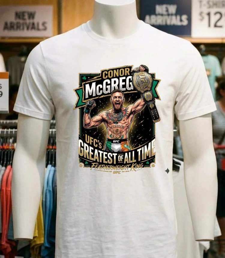 Conor Mcgregor Says He's Ufc's Greatest Featherweight Of All Time T Shirt - white-t-shirt Conor Mcgregor Says Hes Ufcs Greatest Featherweight Of All Time T Shirt White T Shirt 2