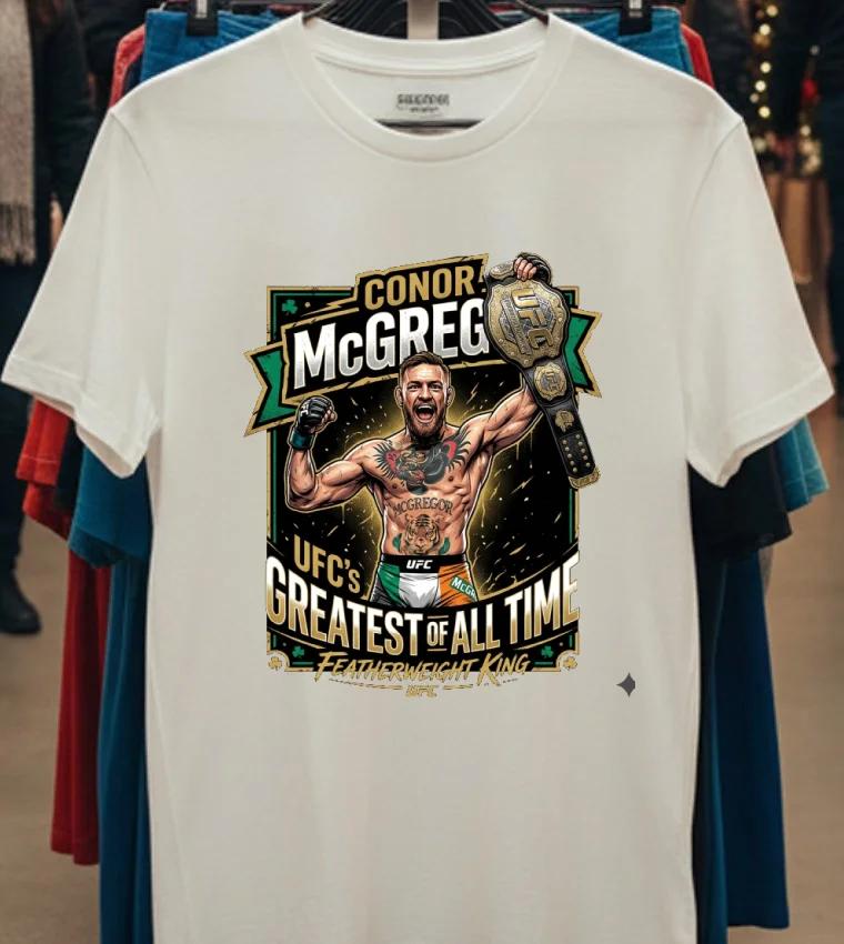 Conor Mcgregor Says Hes Ufcs Greatest Featherweight Of All Time T Shirt White T Shirt