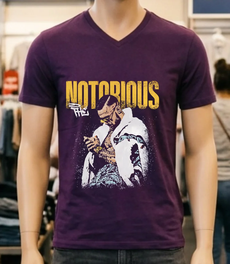 Conor Mcgregor The Notorious Ufc Fight Night Graphic Design Retro Shirt - purple-shirt Conor Mcgregor The Notorious Ufc Fight Night Graphic Design Retro Shirt Purple Shirt