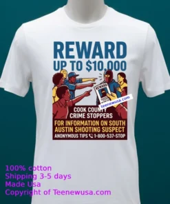 Cook County Crime Stoppers Is Offering A $10,000 Reward For Information Leading To The Shooting In South Austin T Shirt