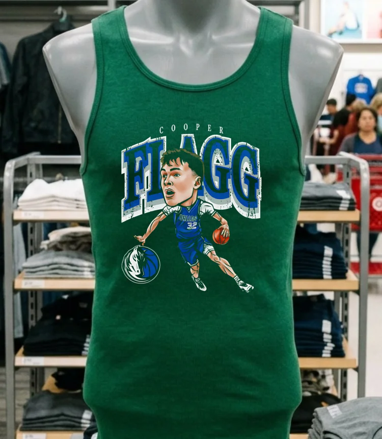 Cooper Flagg Dallas Mavericks Cartoon Vintage Shirt - green-shirt Cooper Flagg Dallas Mavericks Cartoon Vintage Shirt Green Shirt