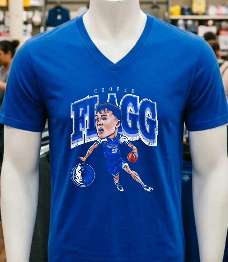 Cooper Flagg Dallas Mavericks Cartoon Vintage Shirt - navy-shirt Cooper Flagg Dallas Mavericks Cartoon Vintage Shirt Navy Shirt 2