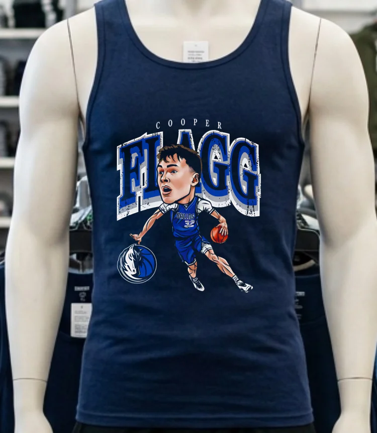Cooper Flagg Dallas Mavericks Cartoon Vintage Shirt - navy-shirt Cooper Flagg Dallas Mavericks Cartoon Vintage Shirt Navy Shirt