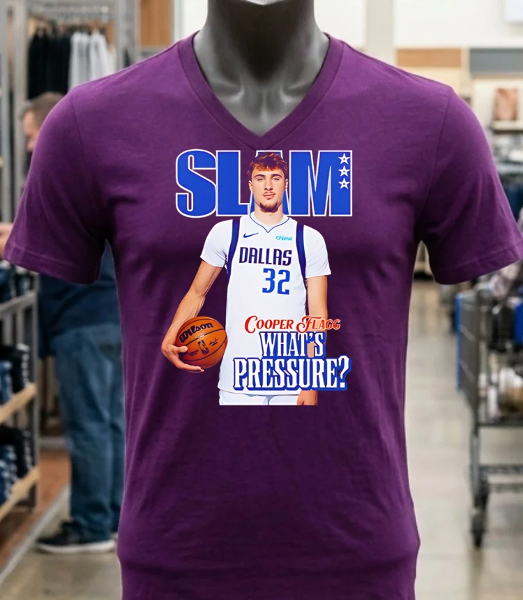 Cooper Flagg X Slam Dallas Mavericks Shirt Purple Shirt