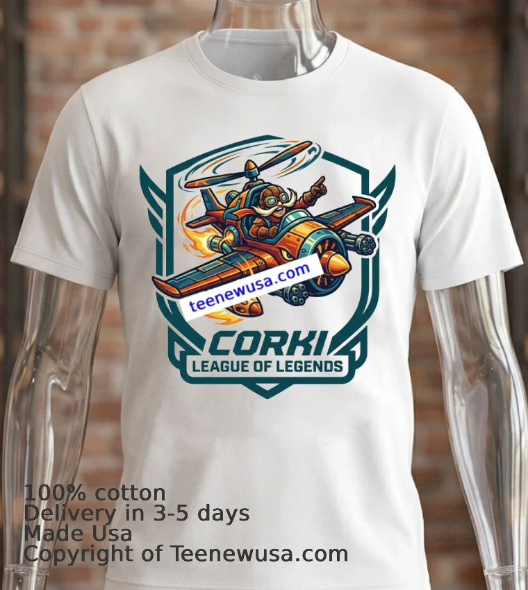 Corki League Of Legends T Shirt - white-t-shirt 2 Corki League Of Legends T Shirt White T Shirt 2