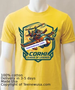 Corki League Of Legends T Shirt Yellow T Shirt