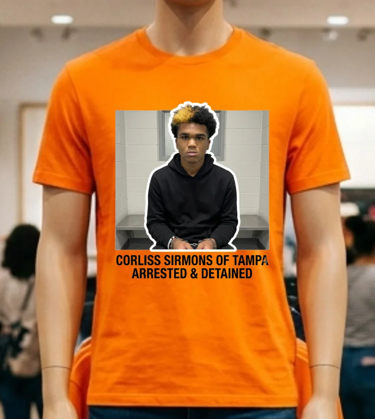 Corliss Sirmons Of Tampa, Florida Arrested And Detained T Shirt - orange-shirt Corliss Sirmons Of Tampa Florida Arrested And Detained T Shirt Orange Shirt