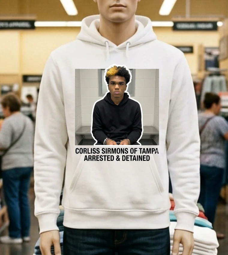 Corliss Sirmons Of Tampa, Florida Arrested And Detained T Shirt - white-t-shirt Corliss Sirmons Of Tampa Florida Arrested And Detained T Shirt White T Shirt
