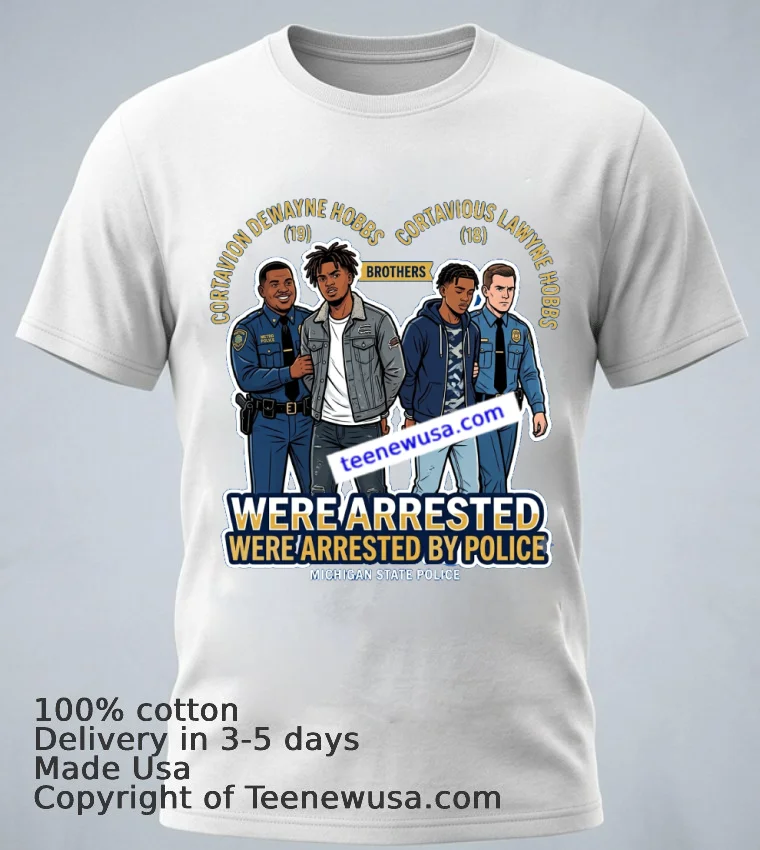 Cortavion Dewayne Hobbs 19 And Cortavious Lawyne Hobbs 18 Were Arrested By Police T Shirt - white-t-shirt 1 Cortavion Dewayne Hobbs 19 And Cortavious Lawyne Hobbs 18 Were Arrested By Police T Shirt White T Shirt 1