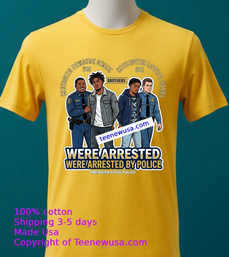 Cortavion Dewayne Hobbs 19 And Cortavious Lawyne Hobbs 18 Were Arrested By Police T Shirt Yellow T Shirt 2