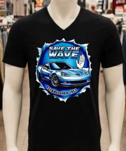 Corvette Save The Wave Classic Car Lover Shirt