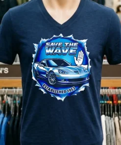 Corvette Save The Wave Classic Car Lover Shirt