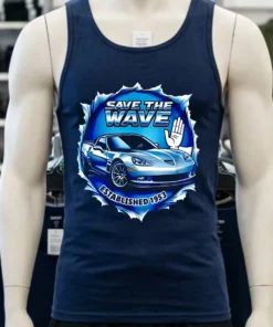 Corvette Save The Wave Classic Car Lover Shirt