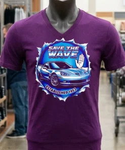 Corvette Save The Wave Classic Car Lover Shirt