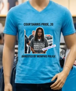 Cour’darris Pride, 20, The Suspect In The Robbery At The Memphis Fireworks Display, Has Been Arrested By Police T Shirt