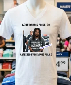 Cour’darris Pride, 20, The Suspect In The Robbery At The Memphis Fireworks Display, Has Been Arrested By Police T Shirt