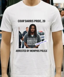 Cour’darris Pride, 20, The Suspect In The Robbery At The Memphis Fireworks Display, Has Been Arrested By Police T Shirt
