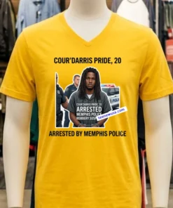 Cour’darris Pride, 20, The Suspect In The Robbery At The Memphis Fireworks Display, Has Been Arrested By Police T Shirt