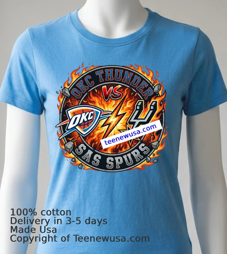 Creative T Shirt For Oklahoma City Thunder Vs San Antonio Spurs Blue Shirt