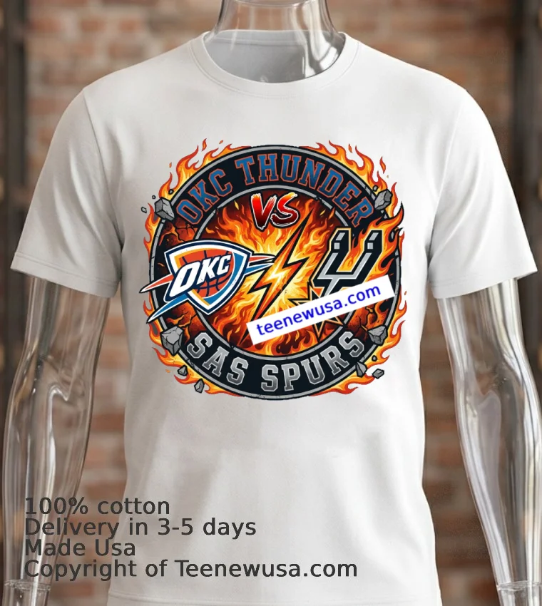 Creative T Shirt For Oklahoma City Thunder Vs San Antonio Spurs - white-t-shirt 2 Creative T Shirt For Oklahoma City Thunder Vs San Antonio Spurs White T Shirt 2