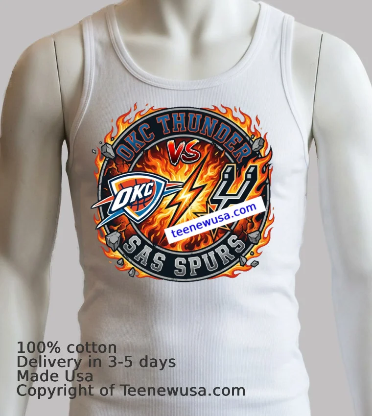 Creative T Shirt For Oklahoma City Thunder Vs San Antonio Spurs - white-t-shirt 8 Creative T Shirt For Oklahoma City Thunder Vs San Antonio Spurs White T Shirt 8