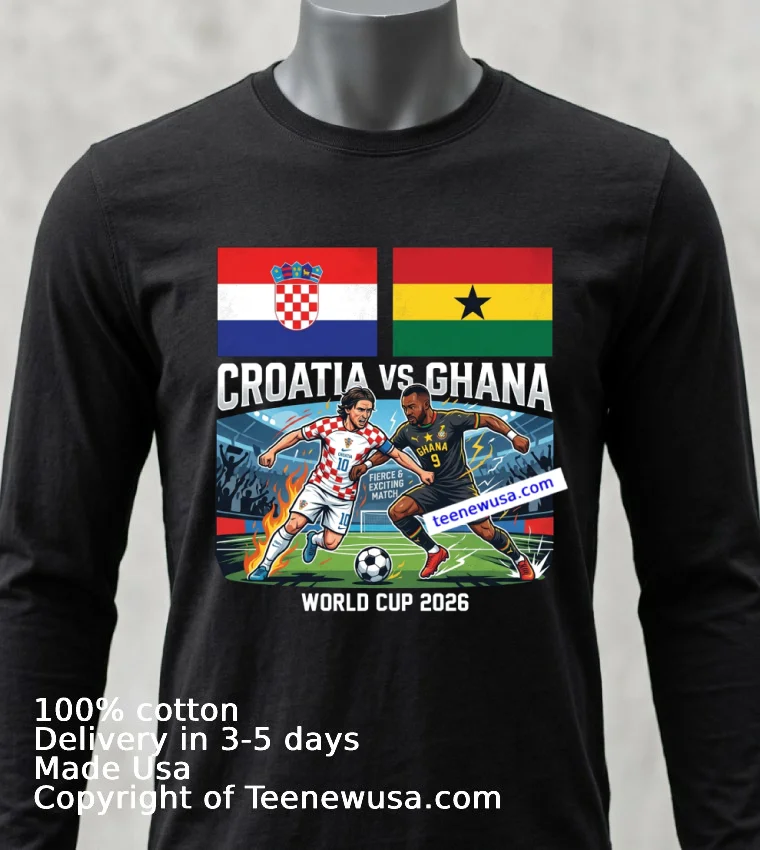 Croatia Vs Ghana World Cup 2026 T Shirt - balck-shirt Croatia Vs Ghana World Cup 2026 T Shirt Balck Shirt