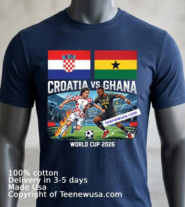 Croatia Vs Ghana World Cup 2026 T Shirt - navy-shirt 3 Croatia Vs Ghana World Cup 2026 T Shirt Navy Shirt 3