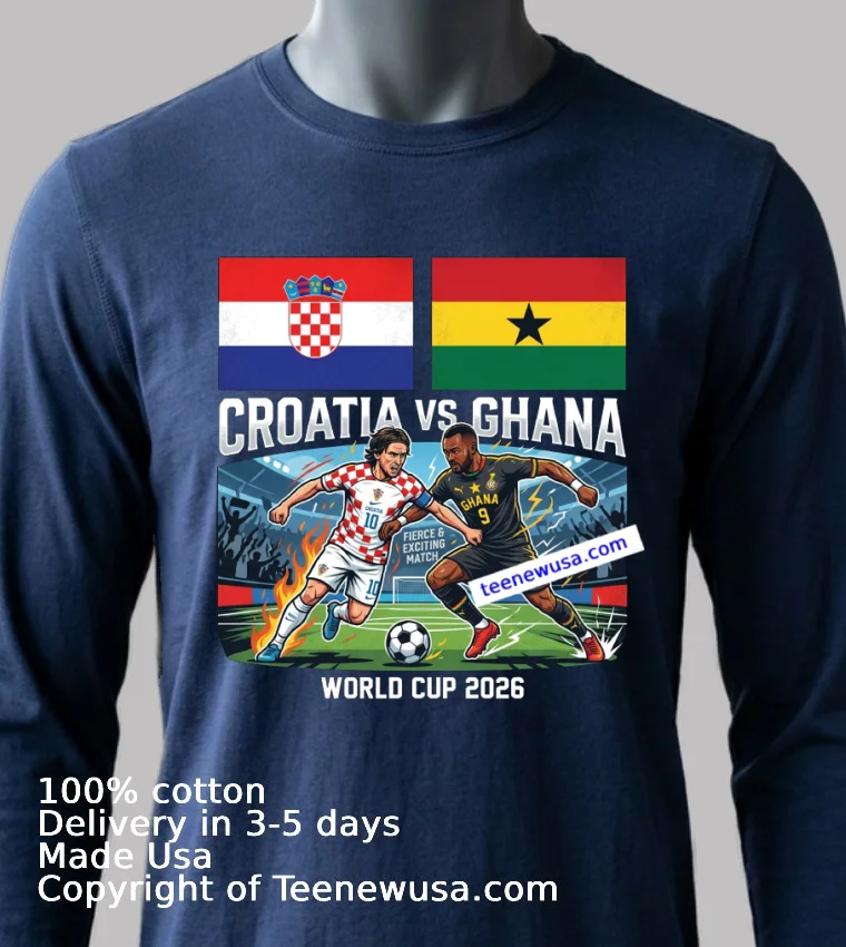 Croatia Vs Ghana World Cup 2026 T Shirt - navy-shirt Croatia Vs Ghana World Cup 2026 T Shirt Navy Shirt