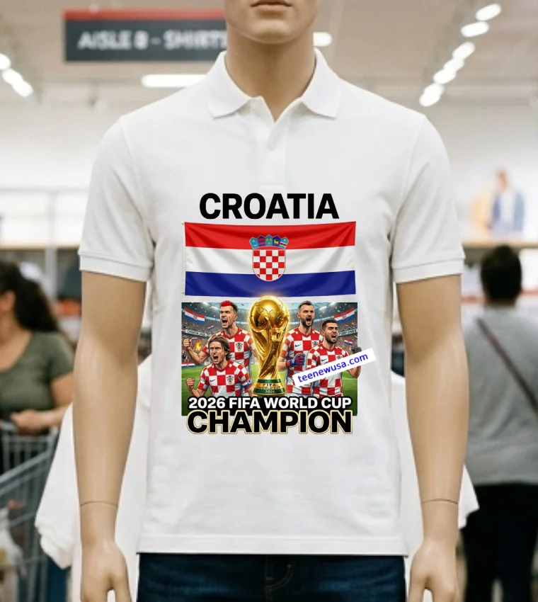 Croatia World Cup 2026 Fan T Shirt - white-t-shirt Croatia World Cup 2026 Fan T Shirt White T Shirt 1