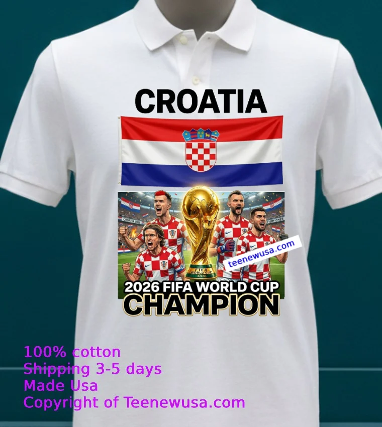 Croatia World Cup 2026 Fan T Shirt - white-t-shirt 23 Croatia World Cup 2026 Fan T Shirt White T Shirt 23