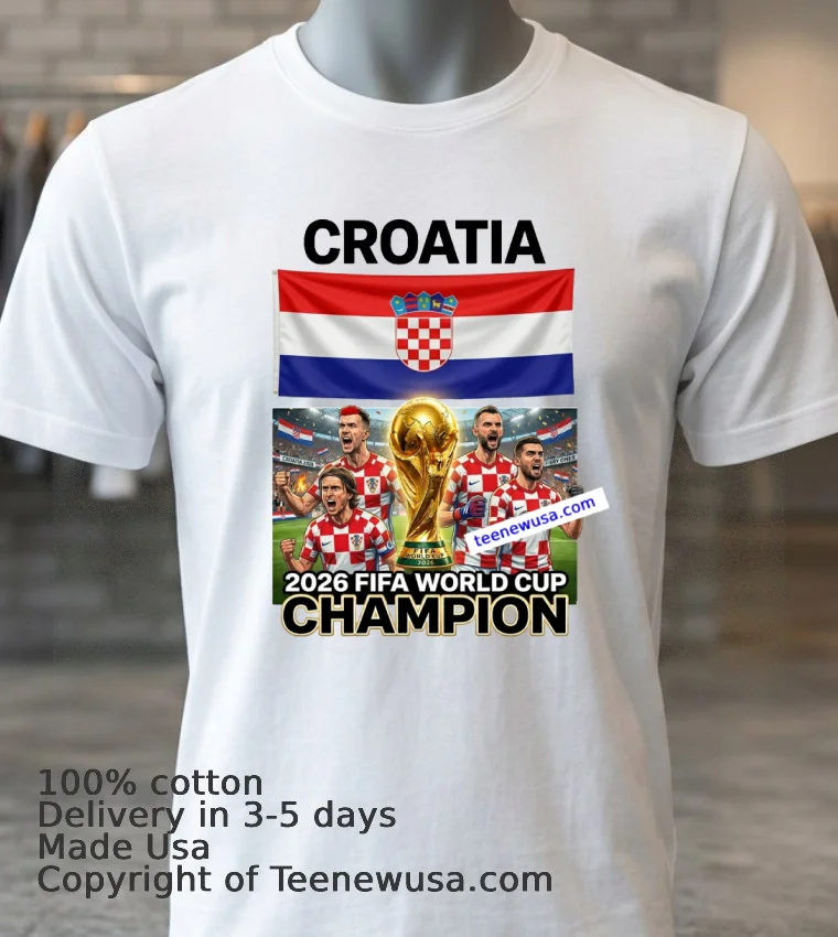 Croatia World Cup 2026 Fan T Shirt - white-t-shirt 3 Croatia World Cup 2026 Fan T Shirt White T Shirt 3