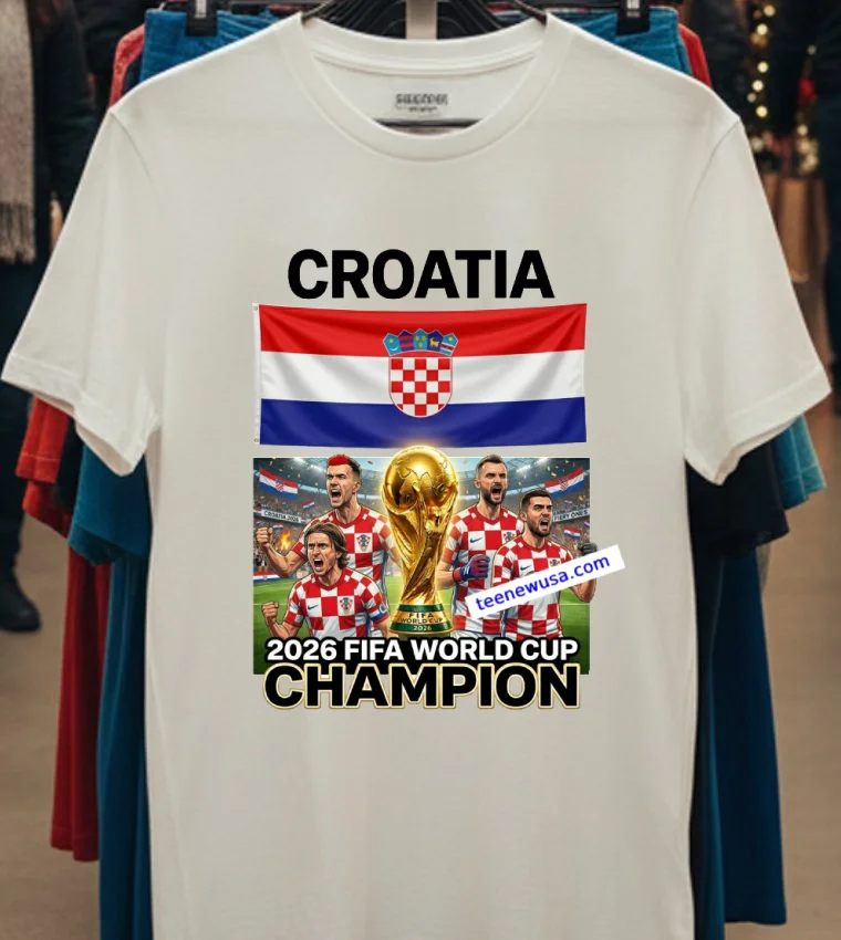Croatia World Cup 2026 Fan T Shirt - white-t-shirt Croatia World Cup 2026 Fan T Shirt White T Shirt