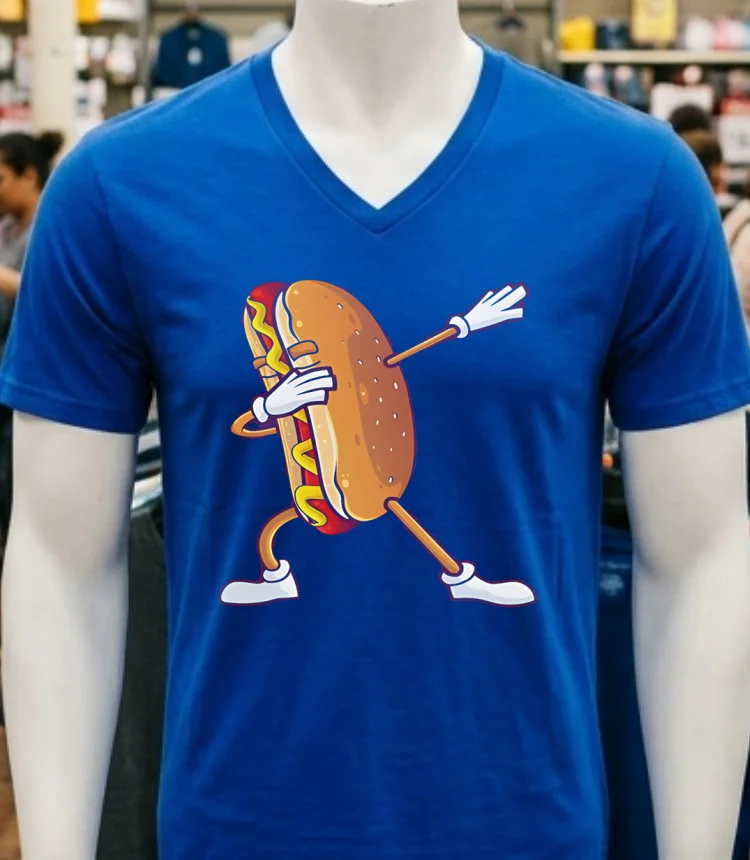 Cute Dabbing Hot Dog Shirt - navy-shirt Cute Dabbing Hot Dog Shirt Navy Shirt 1