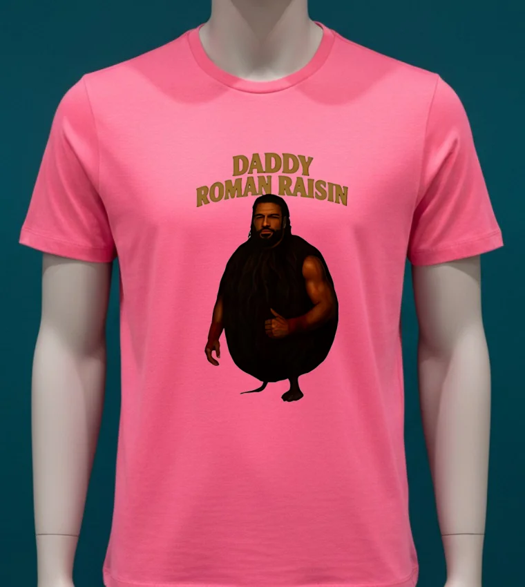 Daddy Roman Raisin Meme Shirt - pink-t-shirt Daddy Roman Raisin Meme Shirt Pink T Shirt