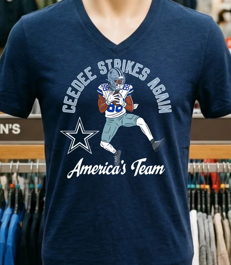 Dallas Cowboys Ceedee Strikes Again America S Team Shirt - navy-shirt Dallas Cowboys Ceedee Strikes Again Americas Team Shirt Navy Shirt 1
