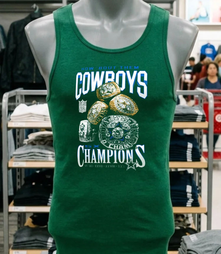Dallas Cowboys Merchandise 5x Rings Shirt Green Shirt