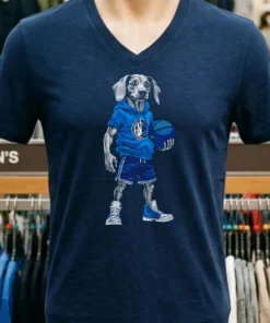 Dallas Mavericks Dachshund Hoop Dogs Shirt Navy Shirt