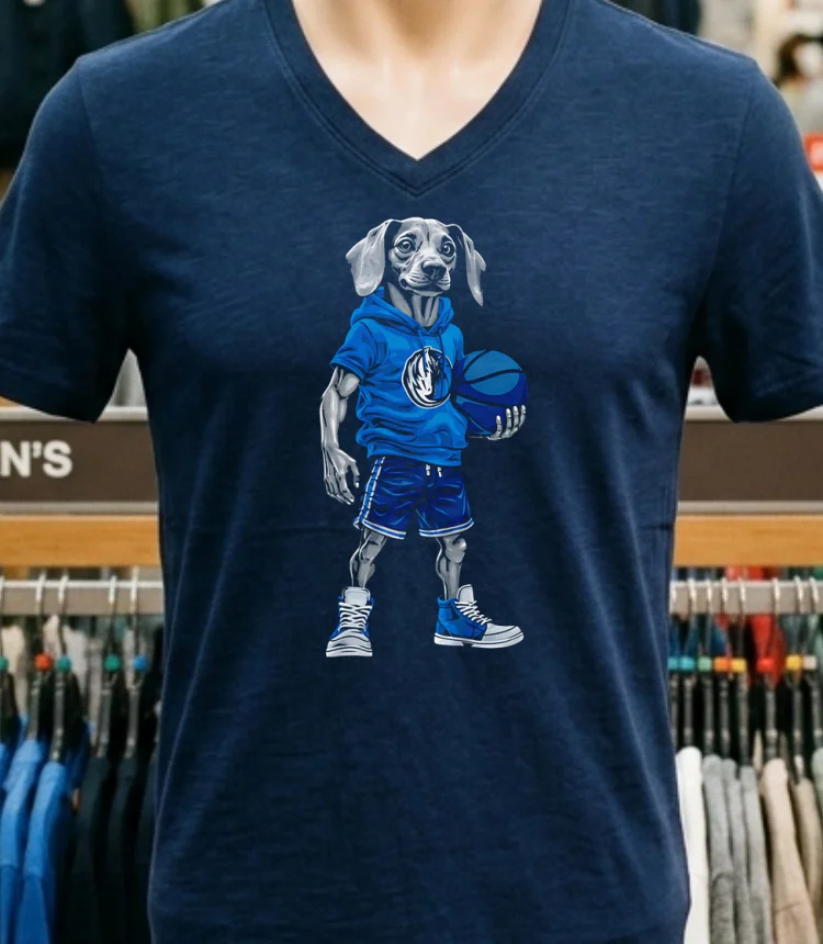 Dallas Mavericks Dachshund Hoop Dogs Shirt - navy-shirt Dallas Mavericks Dachshund Hoop Dogs Shirt Navy Shirt