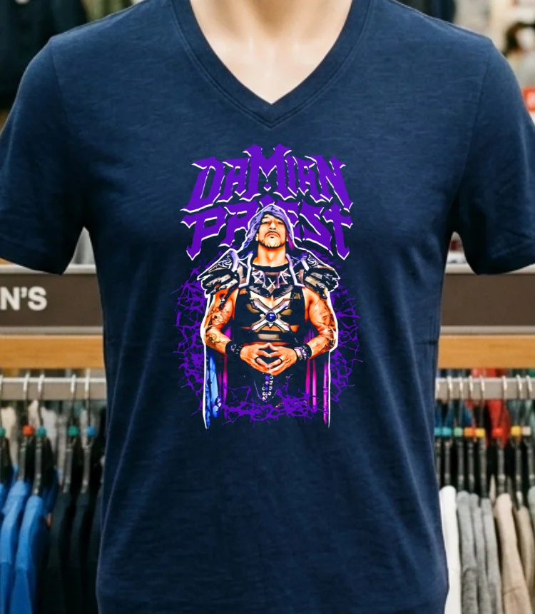 Damian Priest Wwe Classic Shirt - navy-shirt Damian Priest Wwe Classic Shirt Navy Shirt 1