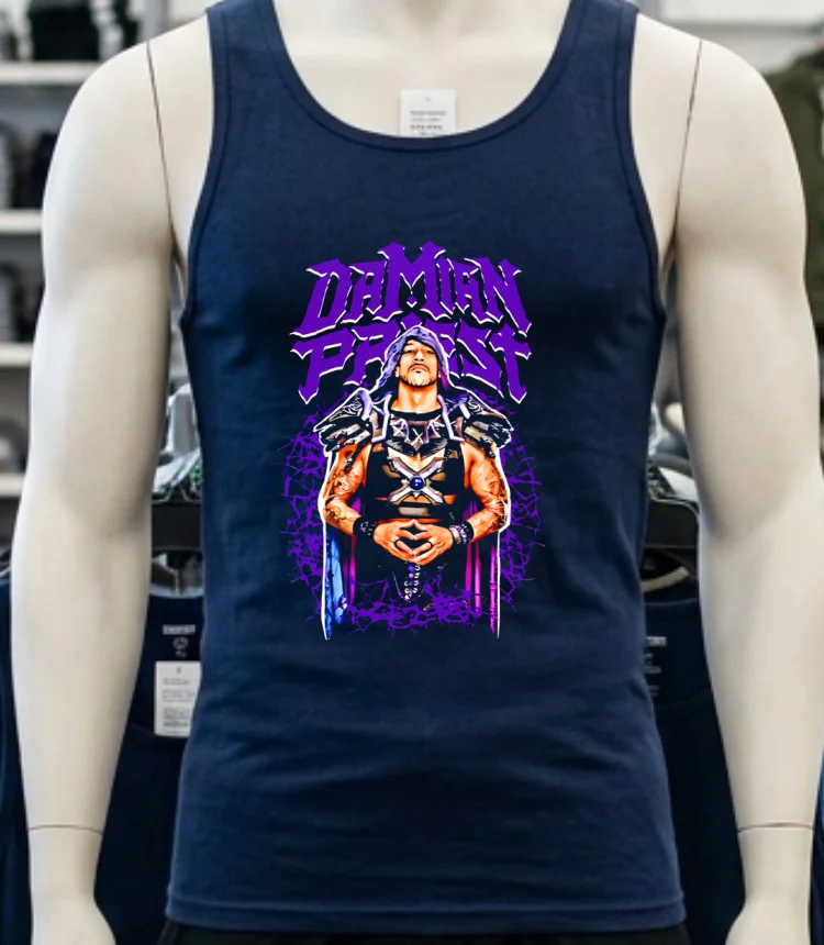 Damian Priest Wwe Classic Shirt - navy-shirt Damian Priest Wwe Classic Shirt Navy Shirt