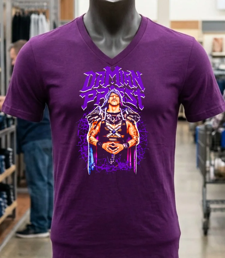 Damian Priest Wwe Classic Shirt Purple Shirt