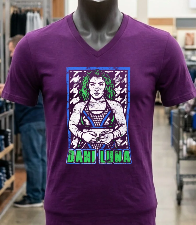 Dani Luna Dogstooth Retro Shirt - purple-shirt Dani Luna Dogstooth Retro Shirt Purple Shirt