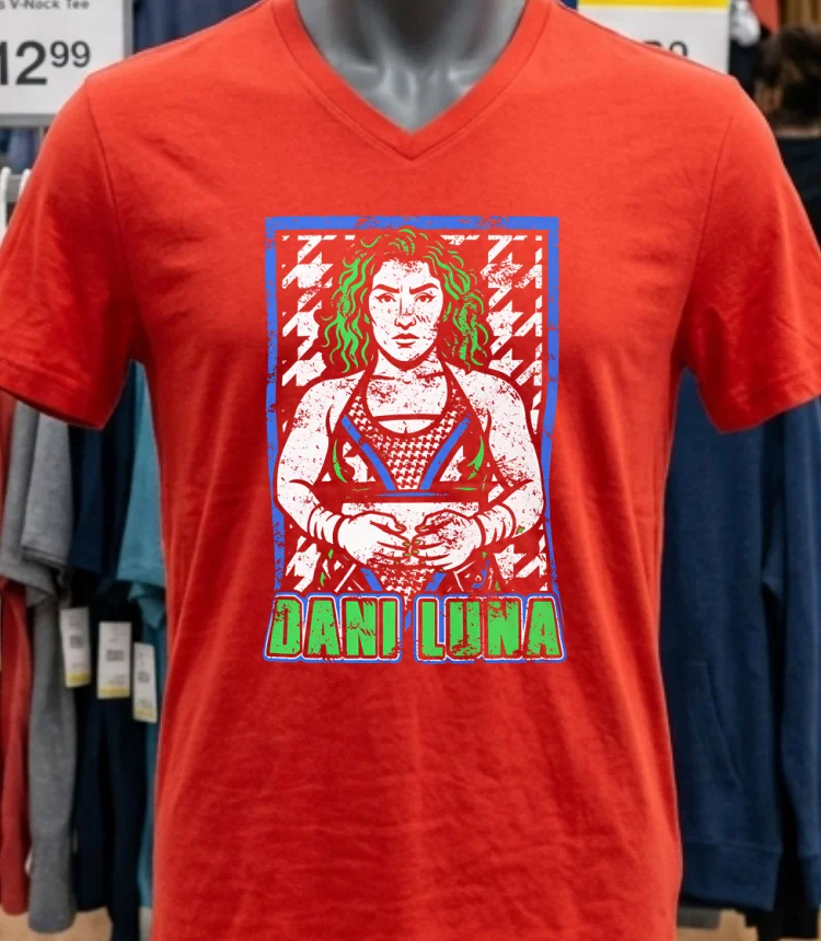 Dani Luna Dogstooth Retro Shirt - red-shirt Dani Luna Dogstooth Retro Shirt Red Shirt