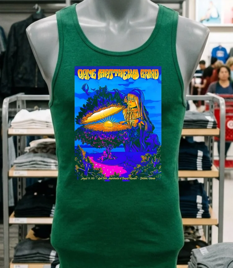 Dave Matthews Band Stateline Nevada 2025 Poster At Lake Tahoe Amphitheatre At Caesars Republic On August 26 2025 Shirt - green-shirt Dave Matthews Band Stateline Nevada 2025 Poster At Lake Tahoe Amphitheatre At Caesars Republic On August 26 2025 Shirt Green Shirt